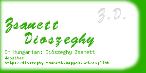 zsanett dioszeghy business card